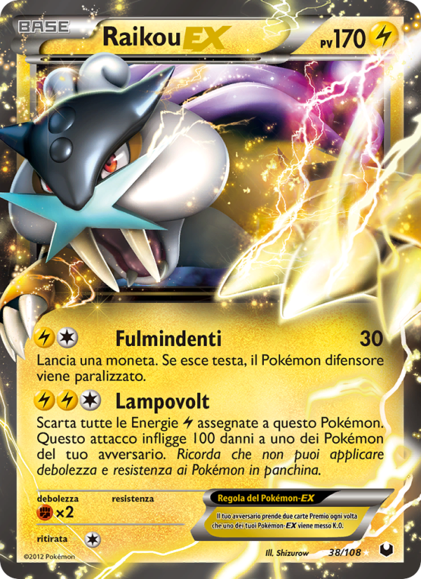 Raikou-EX 038/111 — Esploratori delle Tenebre (Italian Pokémon TCG card)