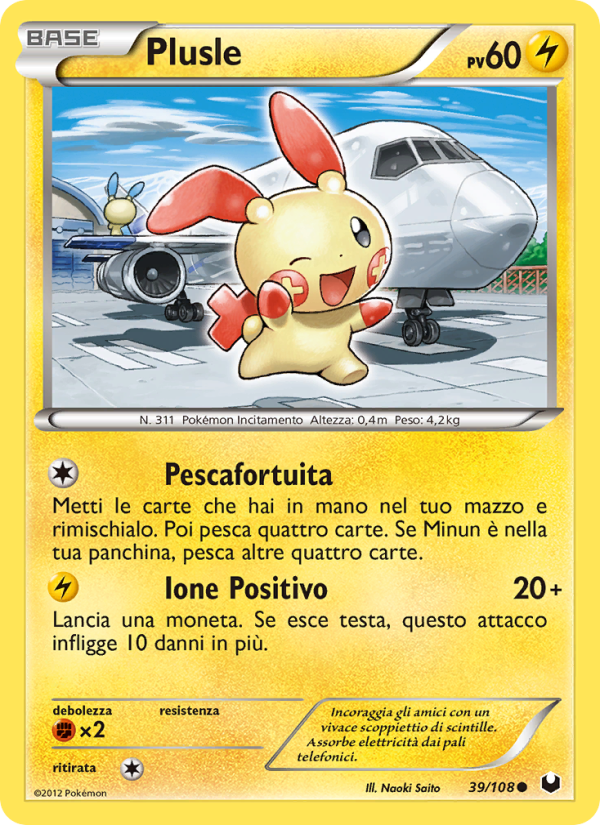 Plusle 039/111 — Esploratori delle Tenebre (Italian Pokémon TCG card)