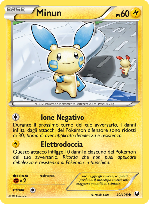 Minun 040/111 — Esploratori delle Tenebre (Italian Pokémon TCG card)
