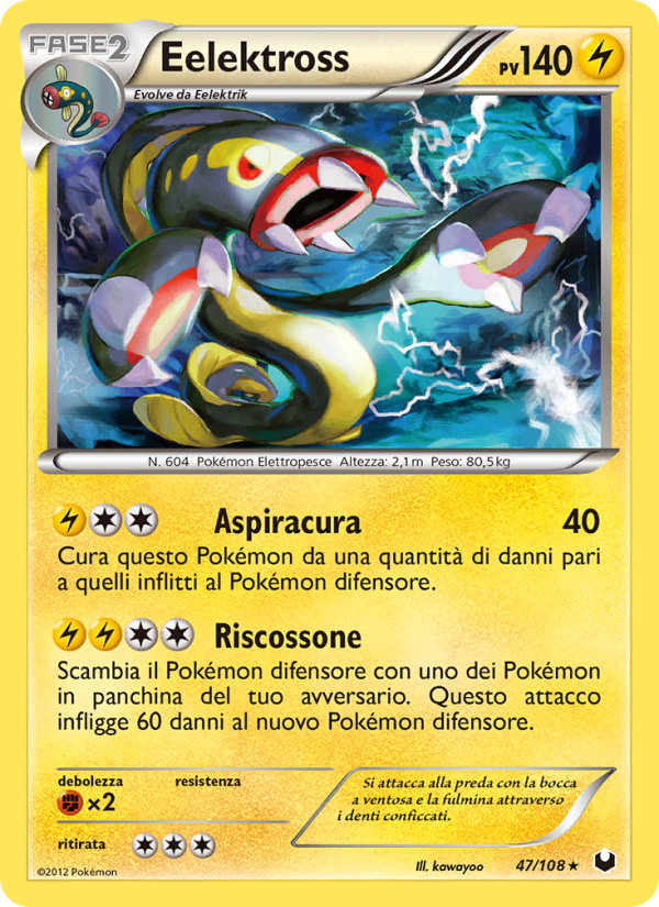 Eelektross 047/111 — Esploratori delle Tenebre (Italian Pokémon TCG card)