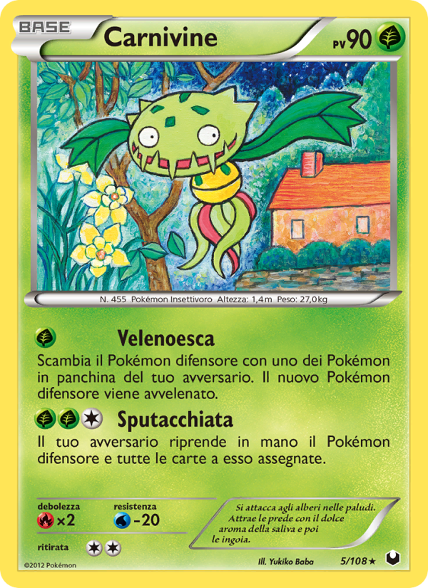 Carnivine 005/111 — Esploratori delle Tenebre (Italian Pokémon TCG card)