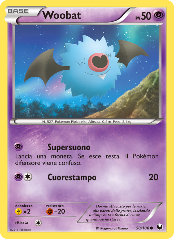 Woobat 050/111 — Esploratori delle Tenebre (Italian Pokémon TCG card)