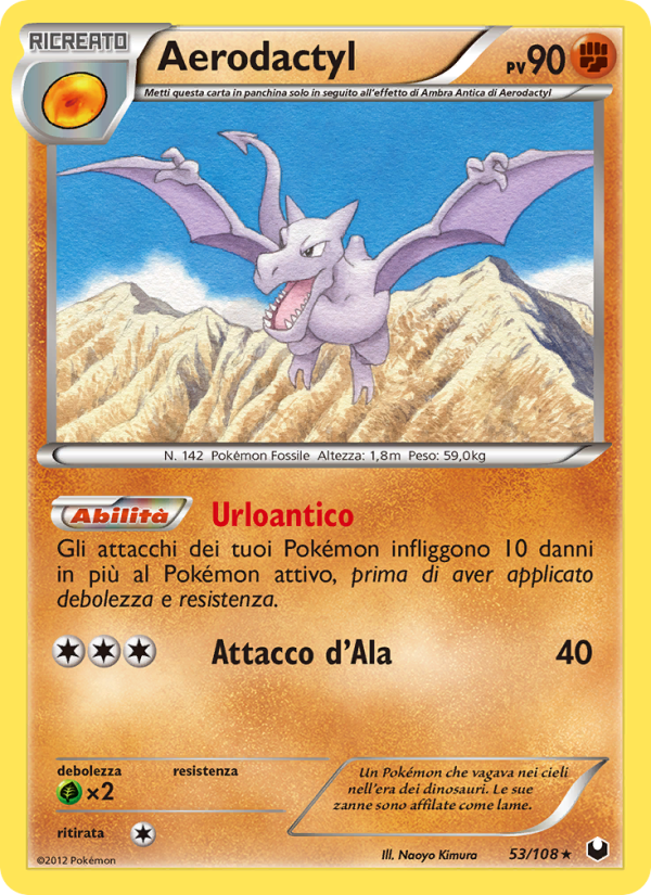 Aerodactyl 053/111 — Esploratori delle Tenebre (Italian Pokémon TCG card)