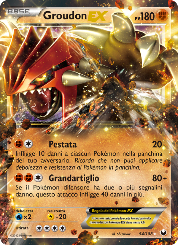 Groudon-EX 054/111 — Esploratori delle Tenebre (Italian Pokémon TCG card)