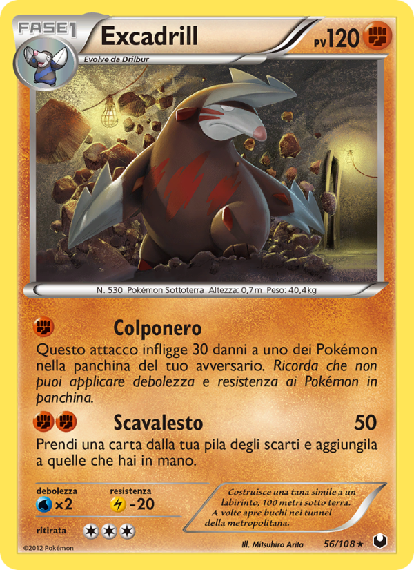 Excadrill 056/111 — Esploratori delle Tenebre (Italian Pokémon TCG card)