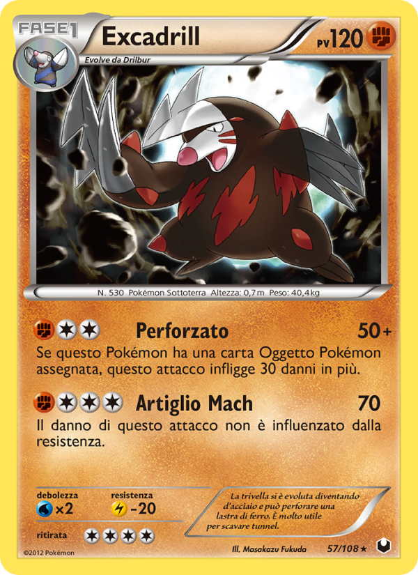 Excadrill 057/111 — Esploratori delle Tenebre (Italian Pokémon TCG card)