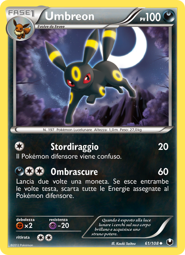 Umbreon 061/111 — Esploratori delle Tenebre (Italian Pokémon TCG card)