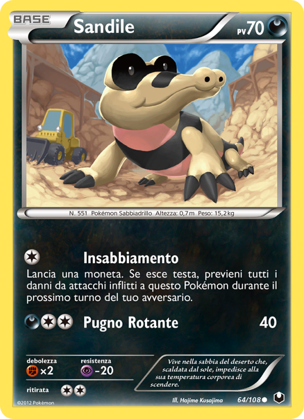 Sandile 064/111 — Esploratori delle Tenebre (Italian Pokémon TCG card)
