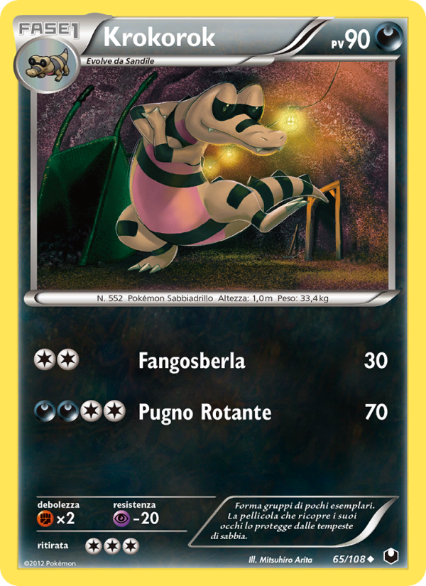 Krokorok 065/111 — Esploratori delle Tenebre (Italian Pokémon TCG card)