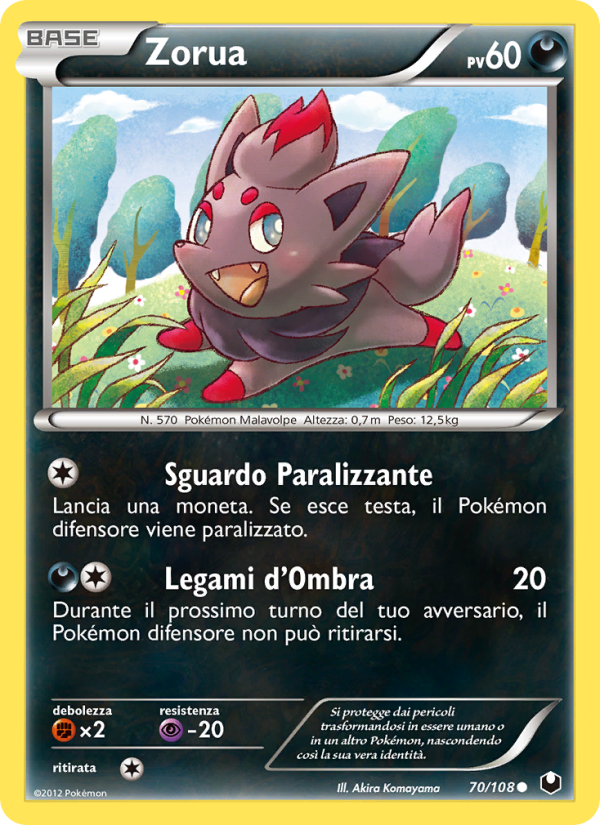 Zorua 070/111 — Esploratori delle Tenebre (Italian Pokémon TCG card)