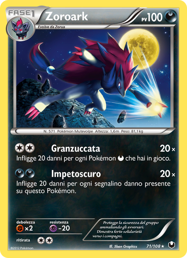 Zoroark 071/111 — Esploratori delle Tenebre (Italian Pokémon TCG card)