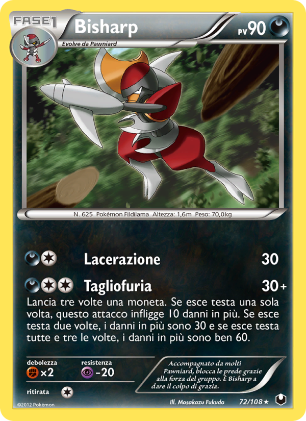 Bisharp 072/111 — Esploratori delle Tenebre (Italian Pokémon TCG card)