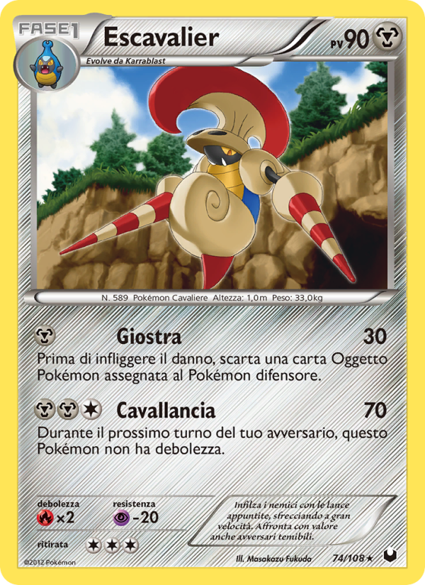 Escavalier 074/111 — Esploratori delle Tenebre (Italian Pokémon TCG card)