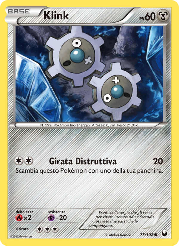 Klink 075/111 — Esploratori delle Tenebre (Italian Pokémon TCG card)