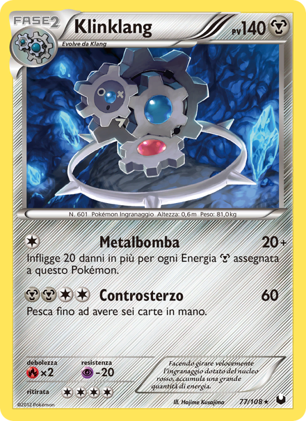 Klinklang 077/111 — Esploratori delle Tenebre (Italian Pokémon TCG card)