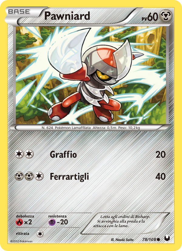 Pawniard 078/111 — Esploratori delle Tenebre (Italian Pokémon TCG card)