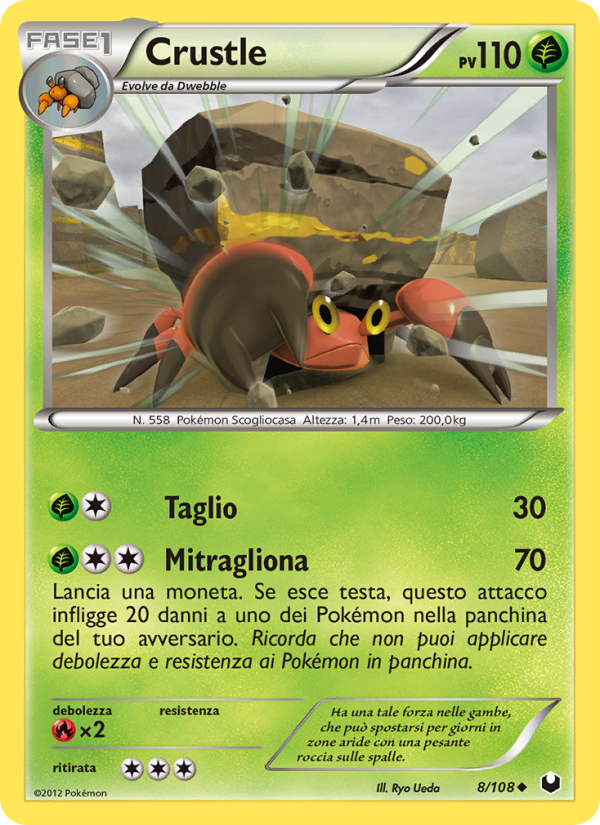 Crustle 008/111 — Esploratori delle Tenebre (Italian Pokémon TCG card)