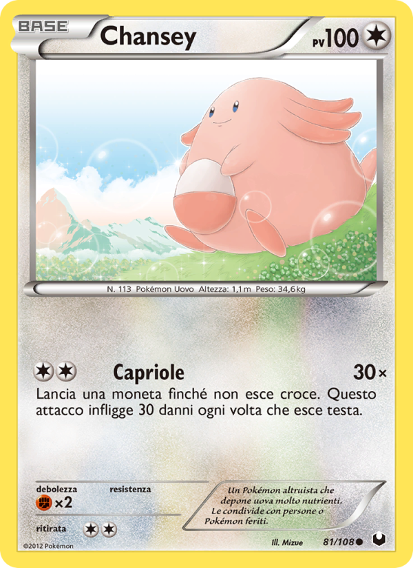 Chansey 081/111 — Esploratori delle Tenebre (Italian Pokémon TCG card)