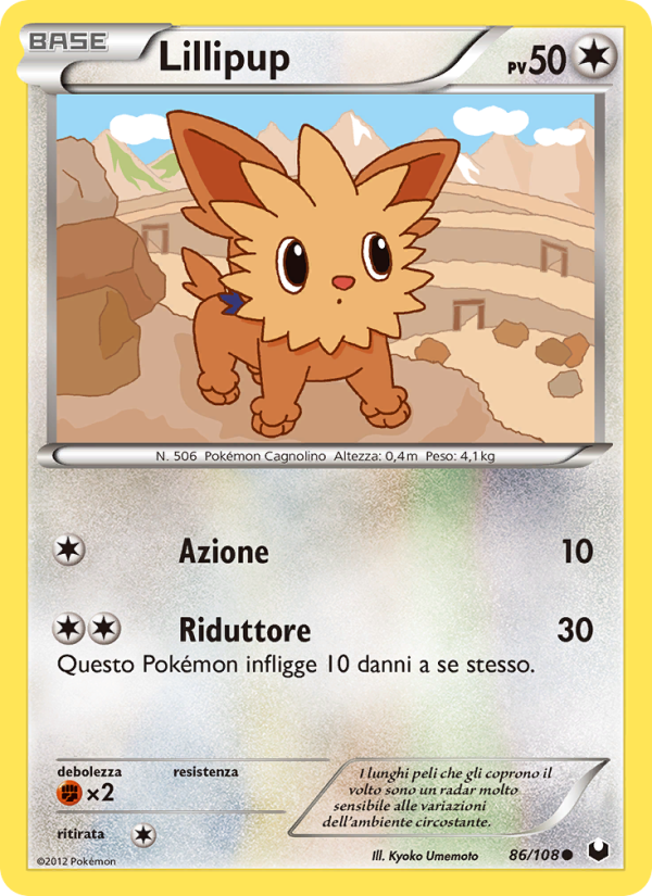 Lillipup 086/111 — Esploratori delle Tenebre (Italian Pokémon TCG card)