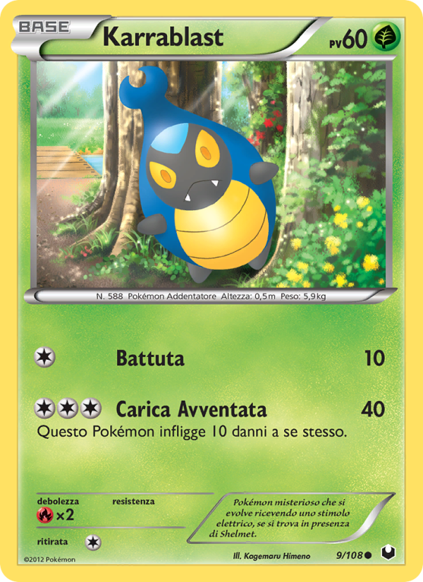 Karrablast 009/111 — Esploratori delle Tenebre (Italian Pokémon TCG card)