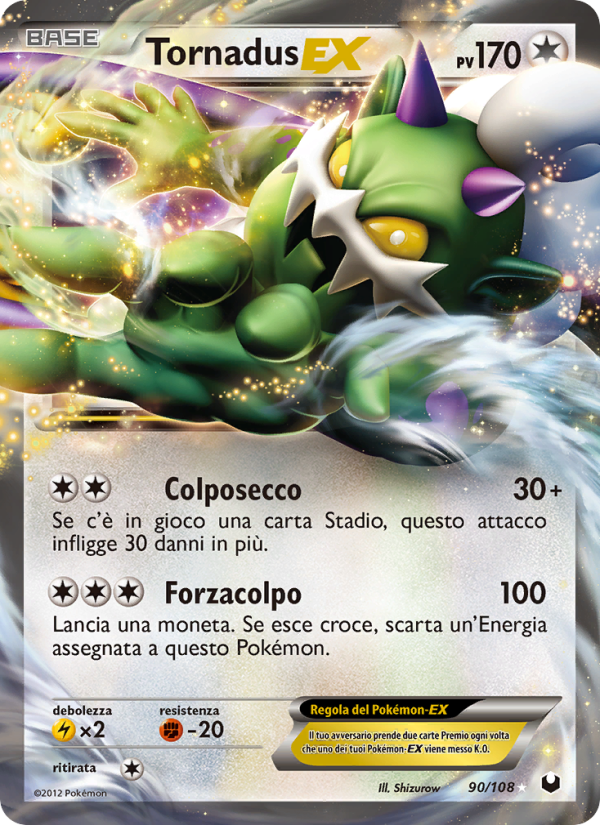 Tornadus-EX 090/111 — Esploratori delle Tenebre (Italian Pokémon TCG card)