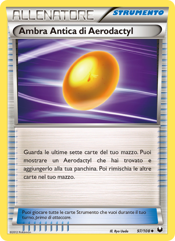 Ambra Antica di Aerodactyl 097/111 — Esploratori delle Tenebre (Italian Pokémon TCG card)