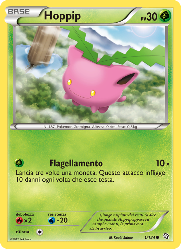 Hoppip 001/128 — Stirpe dei Draghi (Italian Pokémon TCG card)