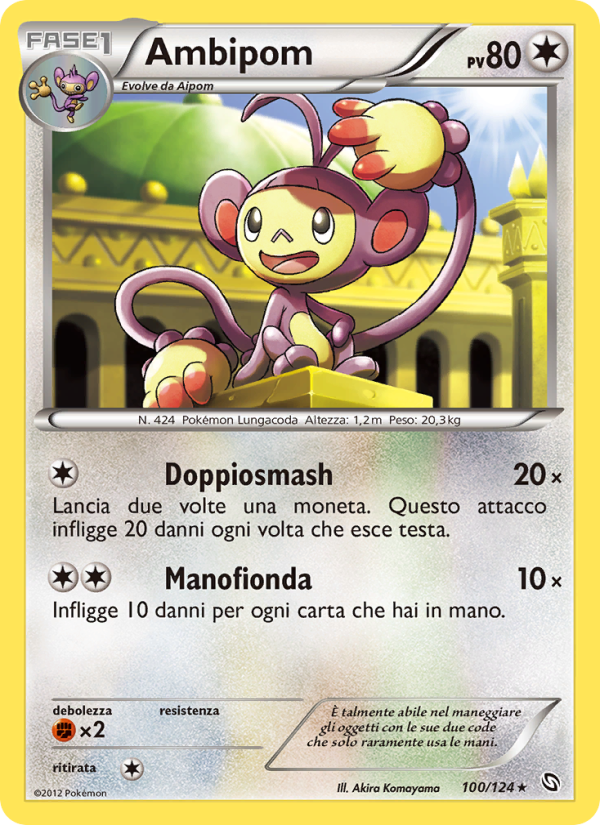 Ambipom 100/128 — Stirpe dei Draghi (Italian Pokémon TCG card)