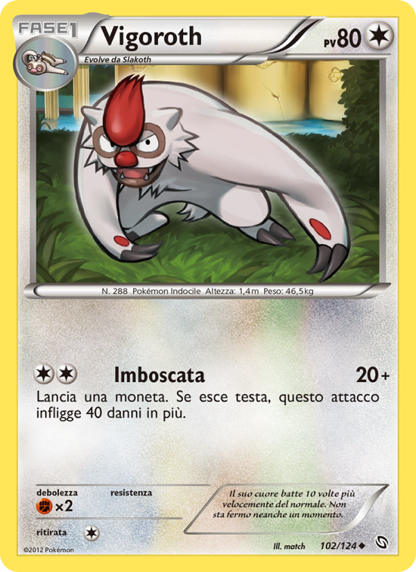 Vigoroth 102/128 — Stirpe dei Draghi (Italian Pokémon TCG card)