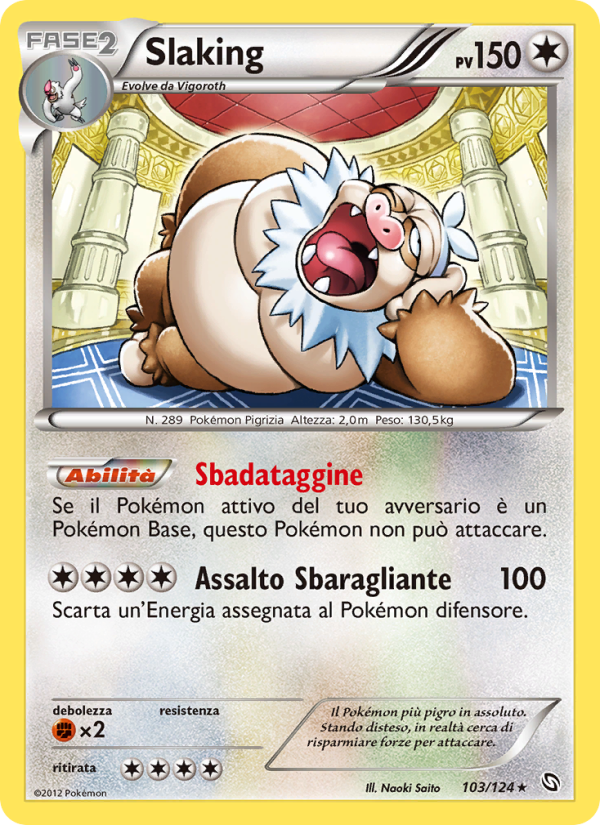 Slaking 103/128 — Stirpe dei Draghi (Italian Pokémon TCG card)