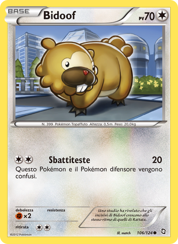 Bidoof 106/128 — Stirpe dei Draghi (Italian Pokémon TCG card)