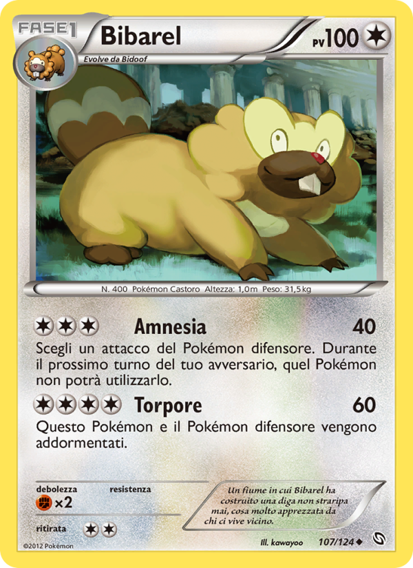 Bibarel 107/128 — Stirpe dei Draghi (Italian Pokémon TCG card)