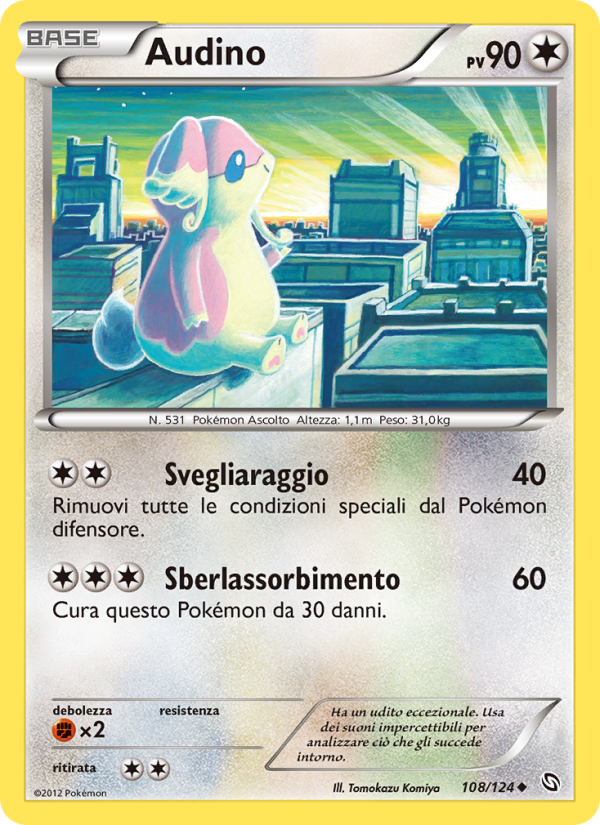 Audino 108/128 — Stirpe dei Draghi (Italian Pokémon TCG card)