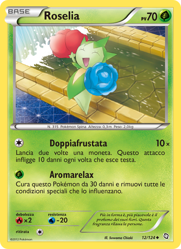 Roselia 012/128 — Stirpe dei Draghi (Italian Pokémon TCG card)