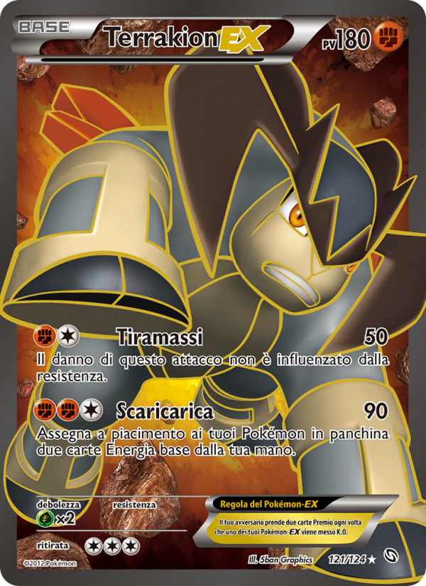 Terrakion-EX 121/128 — Stirpe dei Draghi (Italian Pokémon TCG card)