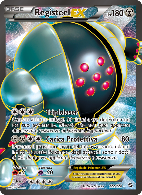 Registeel-EX 122/128 — Stirpe dei Draghi (Italian Pokémon TCG card)