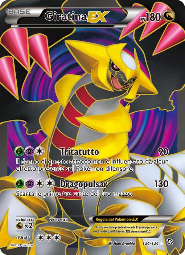 Giratina-EX 124/128 — Stirpe dei Draghi (Italian Pokémon TCG card)