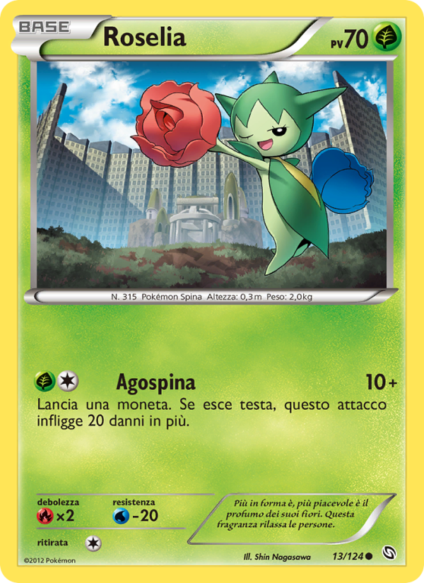 Roselia 013/128 — Stirpe dei Draghi (Italian Pokémon TCG card)