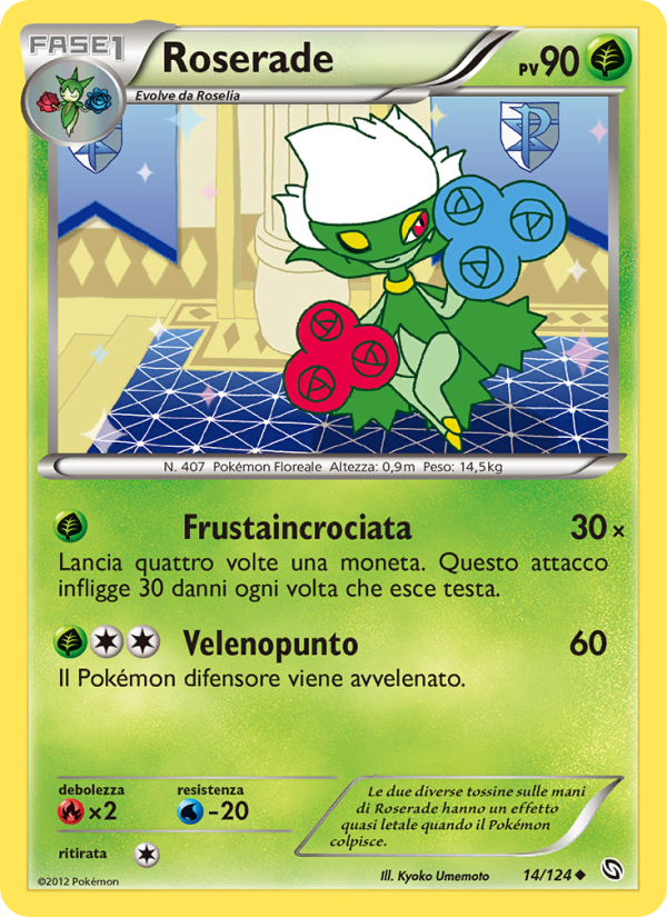 Roserade 014/128 — Stirpe dei Draghi (Italian Pokémon TCG card)