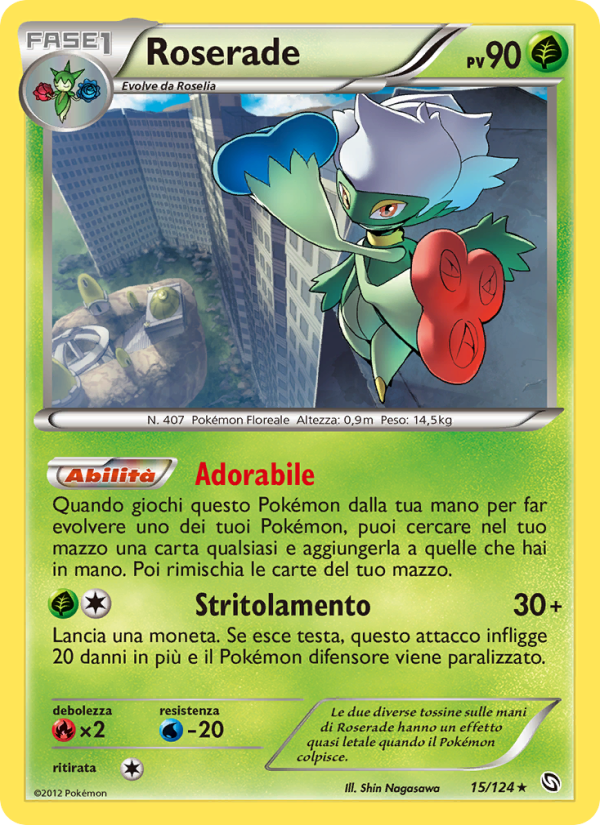 Roserade 015/128 — Stirpe dei Draghi (Italian Pokémon TCG card)