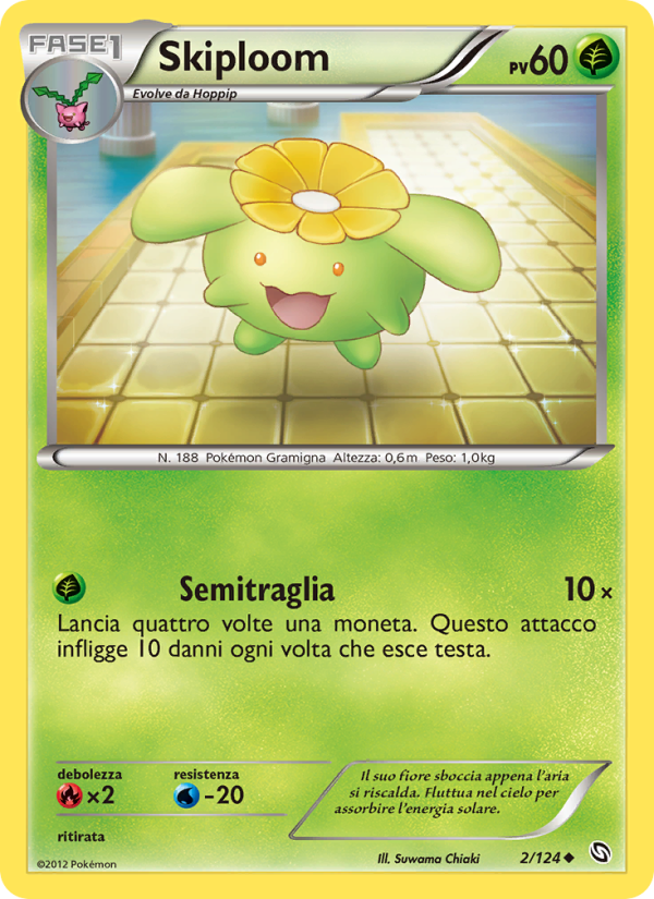 Skiploom 002/128 — Stirpe dei Draghi (Italian Pokémon TCG card)