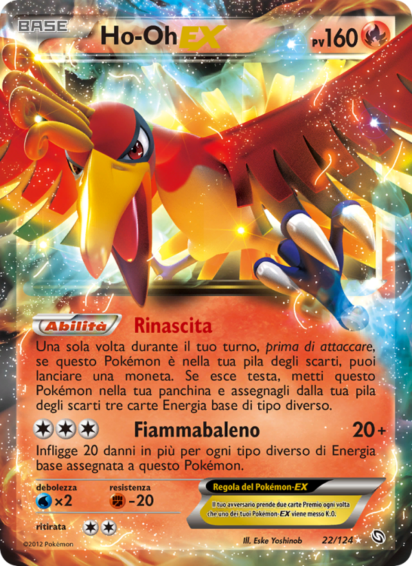 Ho-Oh-EX 022/128 — Stirpe dei Draghi (Italian Pokémon TCG card)