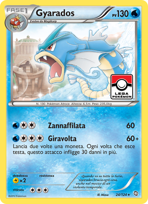 Gyarados 024/128 — Stirpe dei Draghi (Italian Pokémon TCG card)