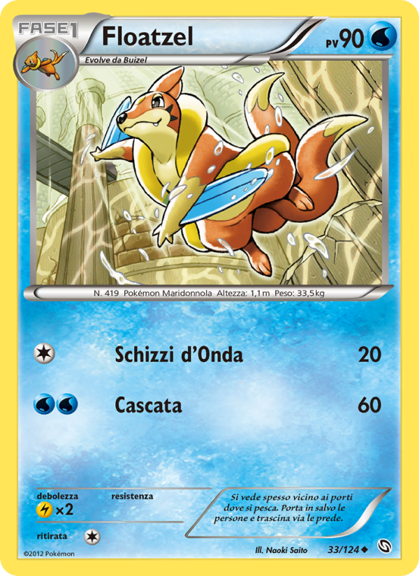 Floatzel 033/128 — Stirpe dei Draghi (Italian Pokémon TCG card)