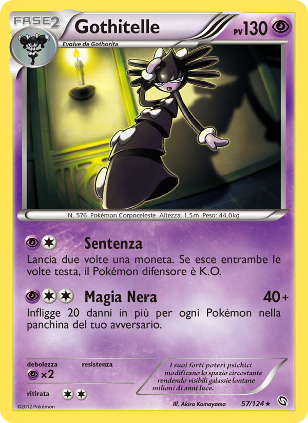 Gothitelle 057/128 — Stirpe dei Draghi (Italian Pokémon TCG card)