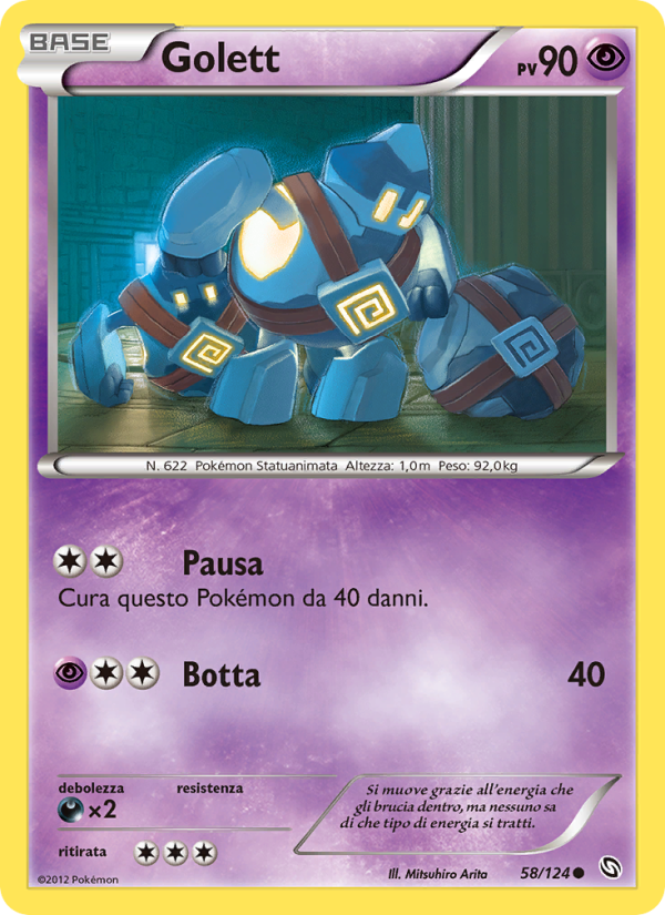 Golett 058/128 — Stirpe dei Draghi (Italian Pokémon TCG card)