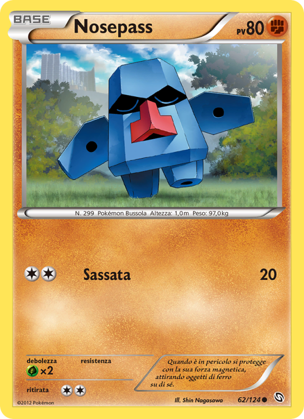 Nosepass 062/128 — Stirpe dei Draghi (Italian Pokémon TCG card)