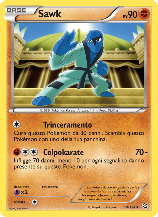 Sawk 069/128 — Stirpe dei Draghi (Italian Pokémon TCG card)