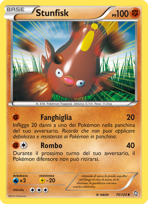 Stunfisk 070/128 — Stirpe dei Draghi (Italian Pokémon TCG card)