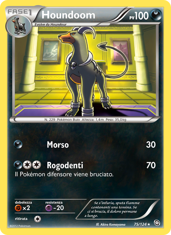 Houndoom 075/128 — Dragons Exalted (Italian Pokémon TCG card)